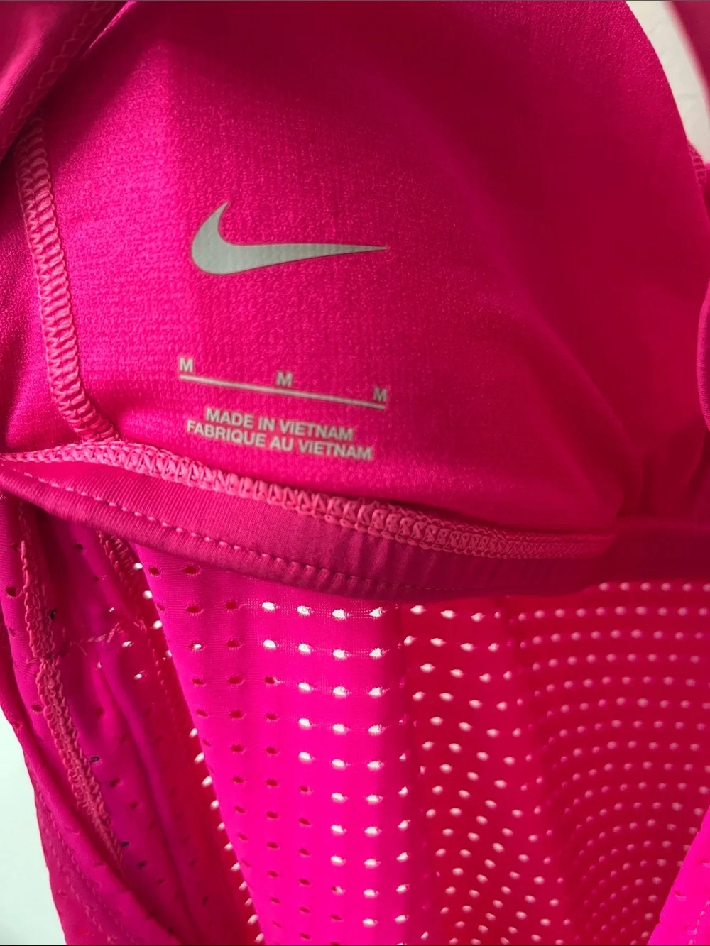 Nike- Hot Pink, Racerback Mesh Tankini Top W/ Integrated Padded Sports Bra. New!